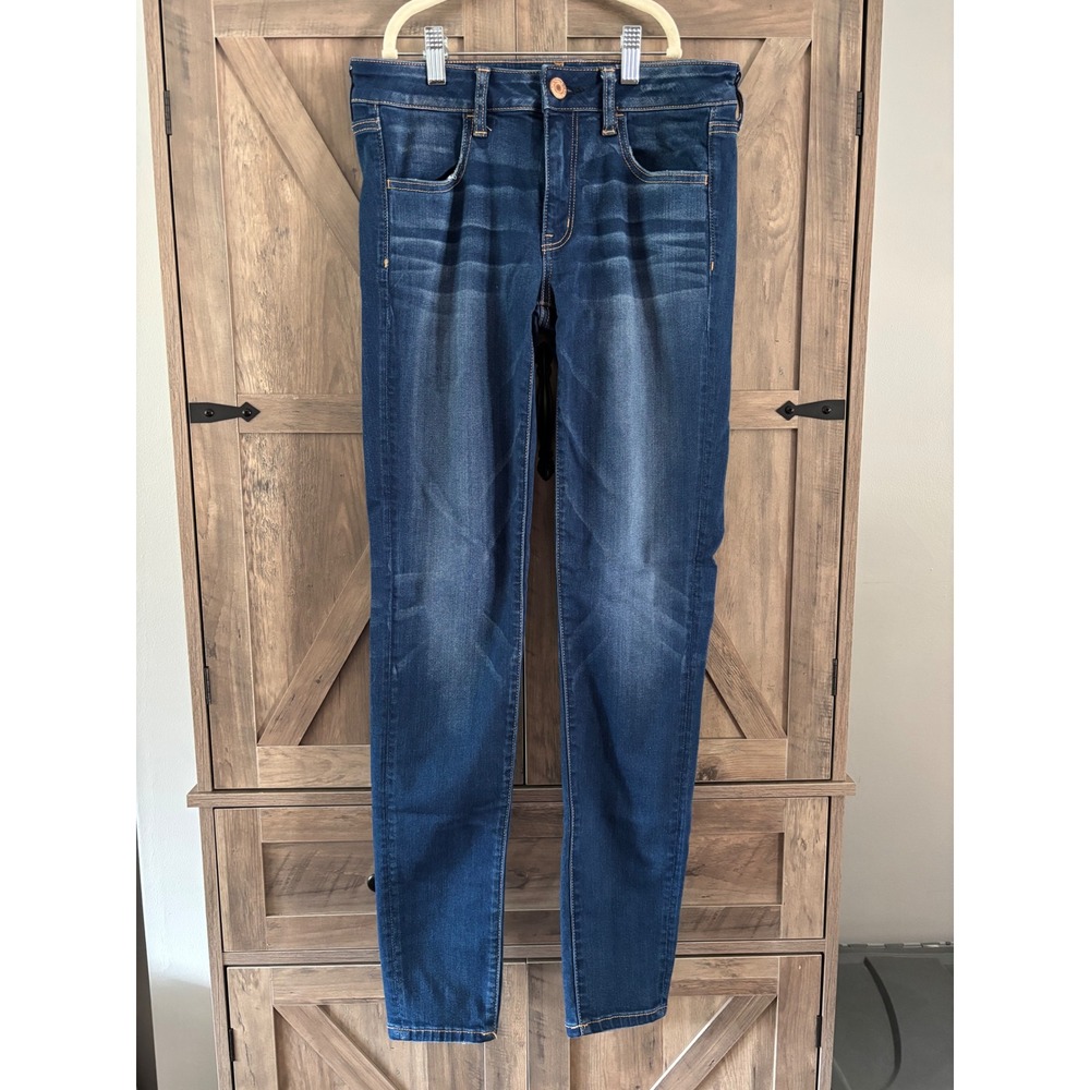 American Eagle Super Stretch X Jeggings Womens 8 Long Dark Wash Skinny Jeans